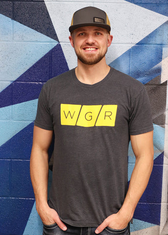 The WGR Grey/Yellow Adjustable Trucker Hat